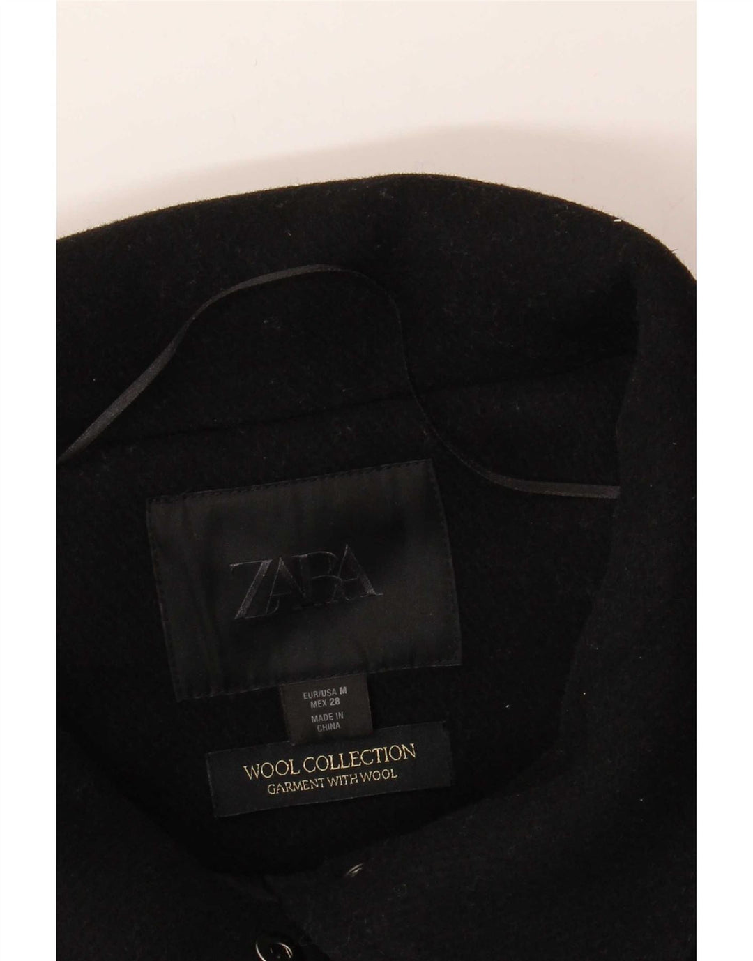 Zara Womens Bomber Oversized Windbreaker Jacket UK 14 Medium Black Wool