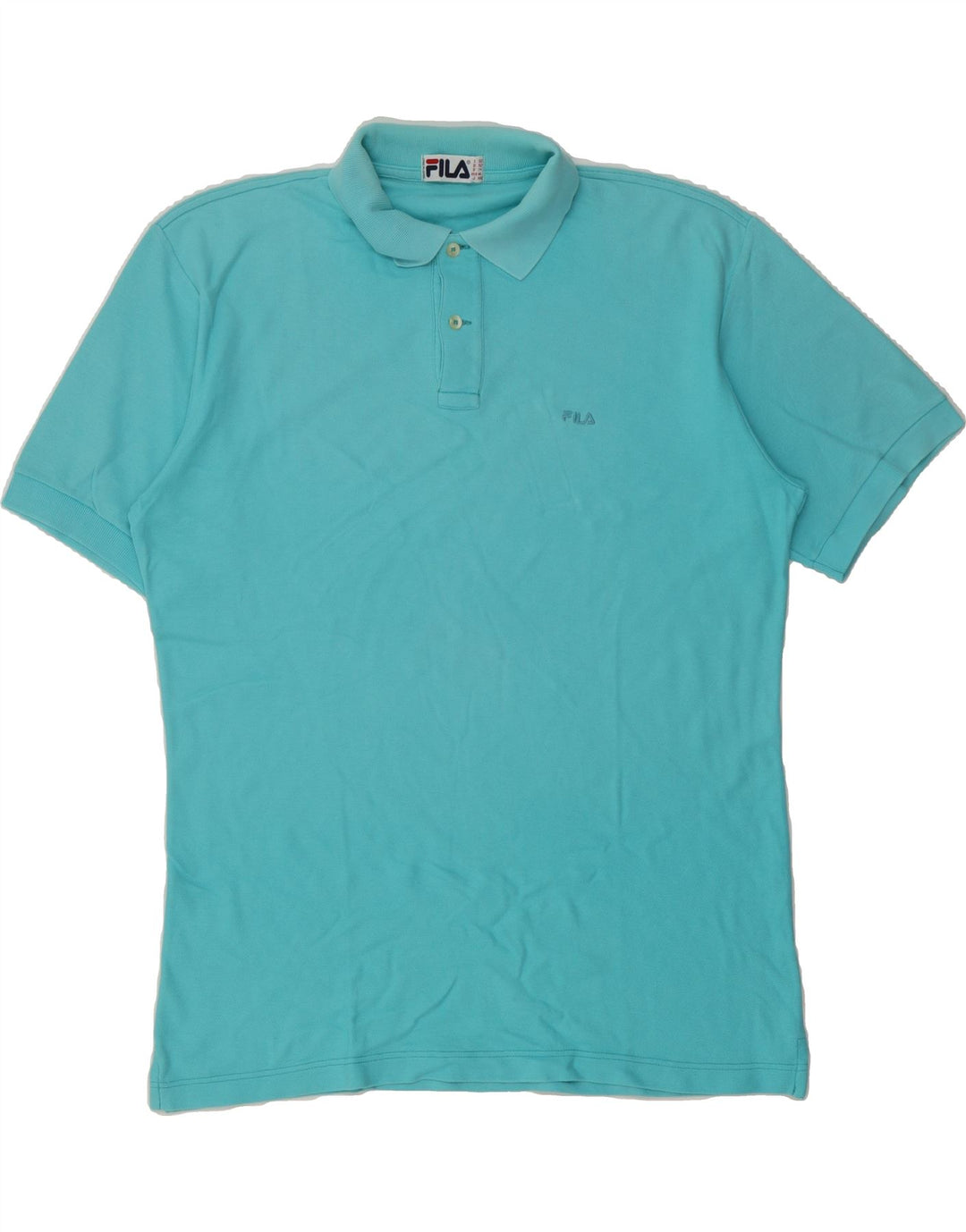 FILA Mens Polo Shirt IT 52 XL Blue Cotton Vintage Fila and Second-Hand Fila from Messina Hembry 