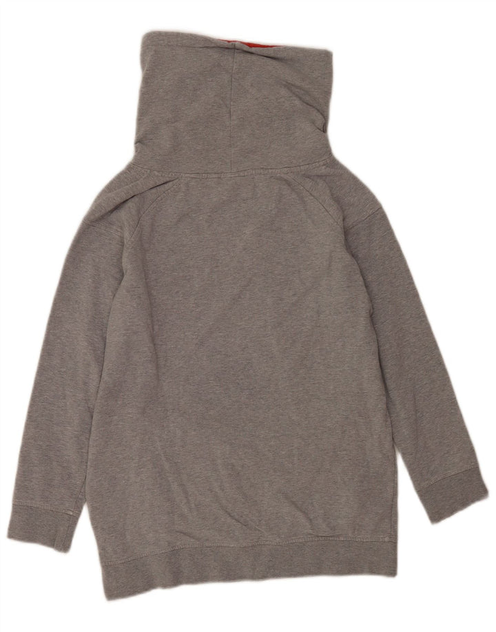 Ellesse Womens Grafisk Oversized Sweatshirt Jumper UK 10 Small Grey Flecked