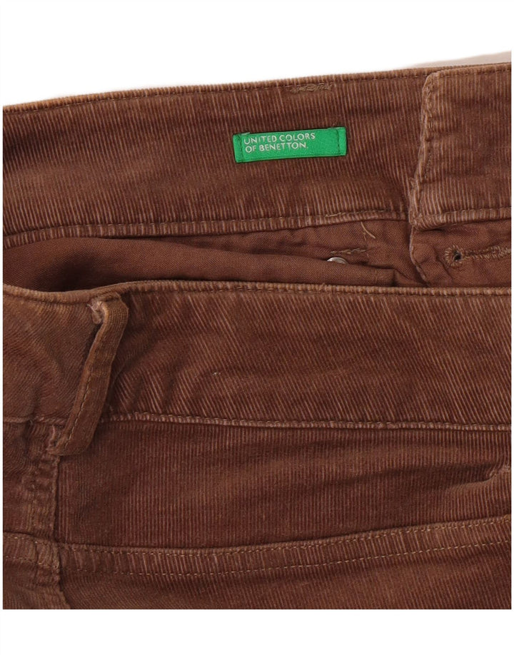 Benetton Dame Slim Fit Corduroy Bukser W32 L32 Brun
