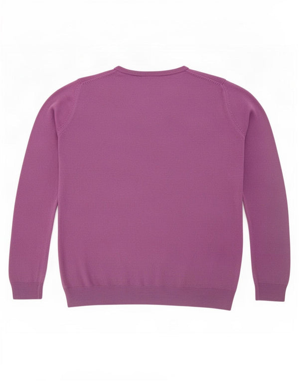 Marks & Spencer Dame Boat Neck Jumper Sweater UK 12 Medium Lilla Akryl