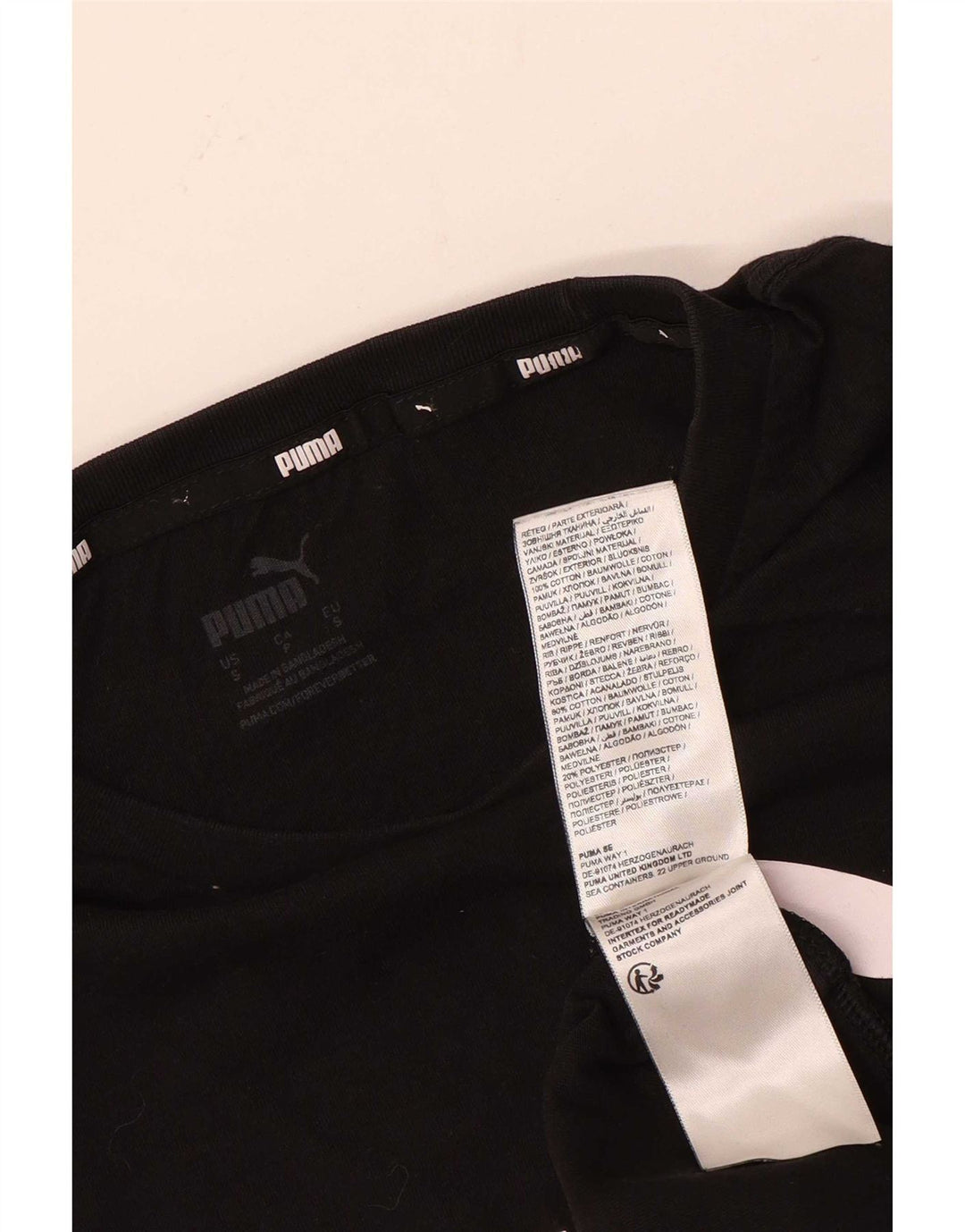 Puma Herre grafisk T-shirt top lille sort bomuld
