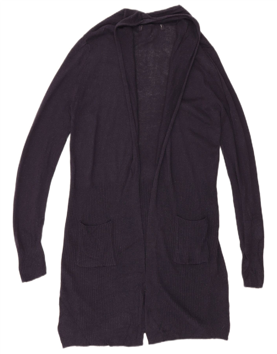 MARKS & SPENCER Dame Longline Cardigan Sweater UK 10 Small Navy Blue