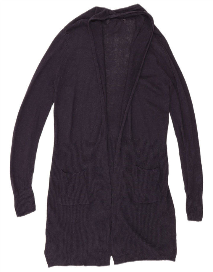 MARKS & SPENCER Dame Longline Cardigan Sweater UK 10 Small Navy Blue