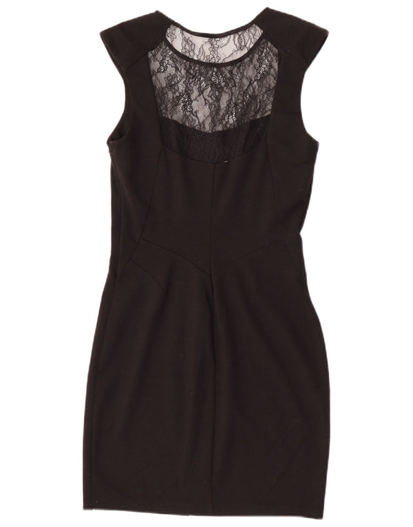 Oasis Womens Sheath Dress UK 12 Medium Black Polyester