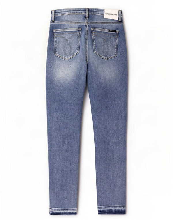 Calvin Klein Dame Slim Jeans W33 L27 Blå Bomuld
