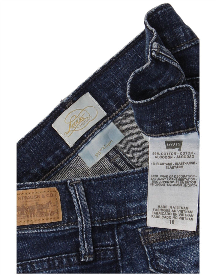 Levi's Dame 515 Capri Jeans US 10 Large W32 L20 Marineblå Bomuld