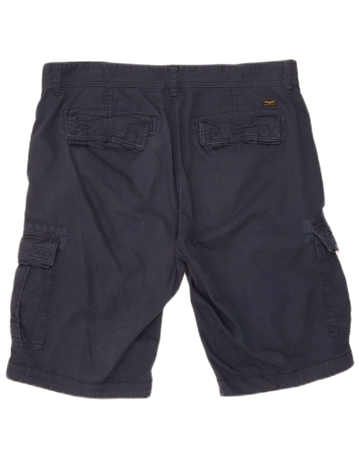 Pme Legend Herre Cargo Shorts W34 Large Navy Blue Bomuld