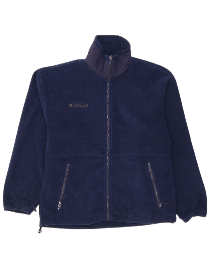Columbia Herre Loose Fit Fleecejakke UK 36 Small Navy Blue Polyester