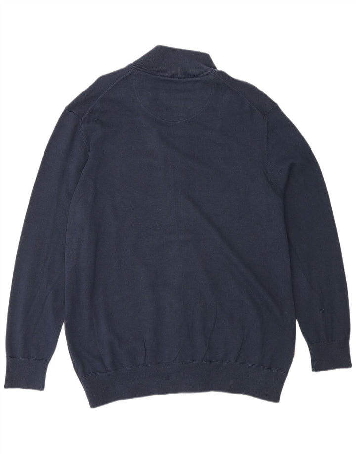Timberland Herre cardigan sweater med fuld lynlås Stor marineblå bomuld
