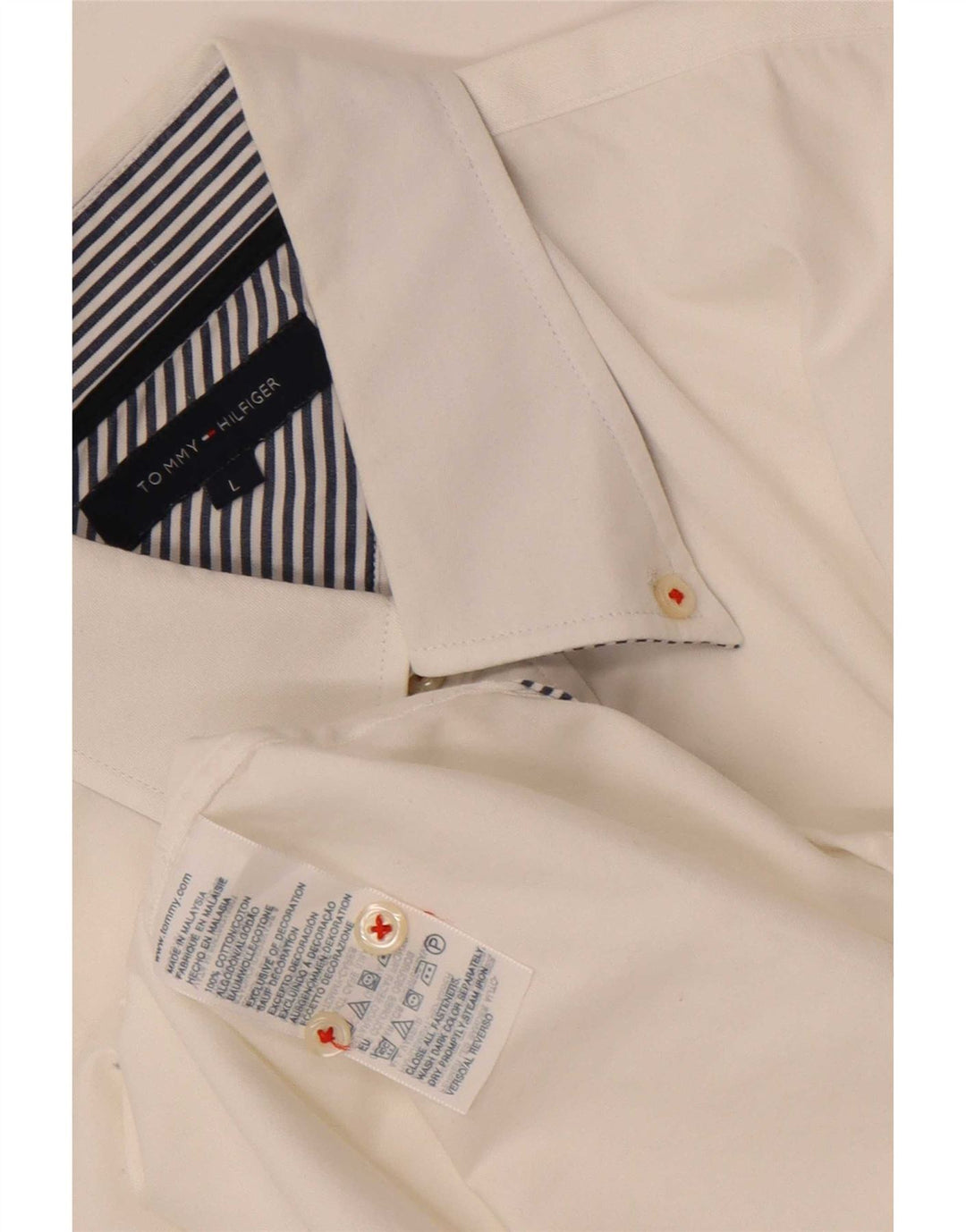 Tommy Hilfiger Herreskjorte Stor hvid bomuld