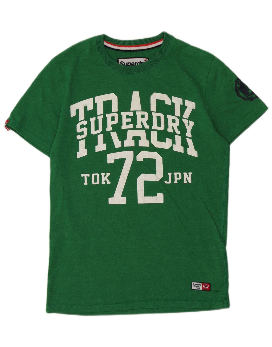 Superdry Grafisk T-shirt til mænd, mellemgrøn bomuld
