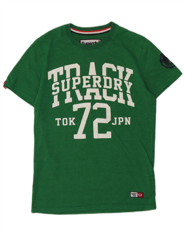 Superdry Grafisk T-shirt til mænd, mellemgrøn bomuld
