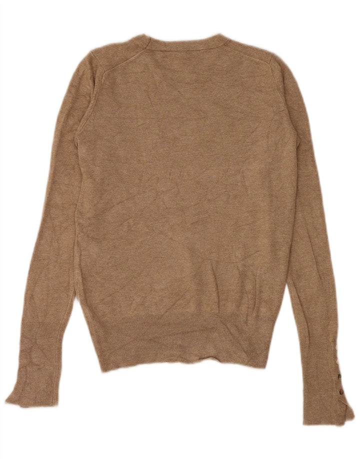 Zara Dame Boat Neck Jumper Sweater UK 8 Small Brown