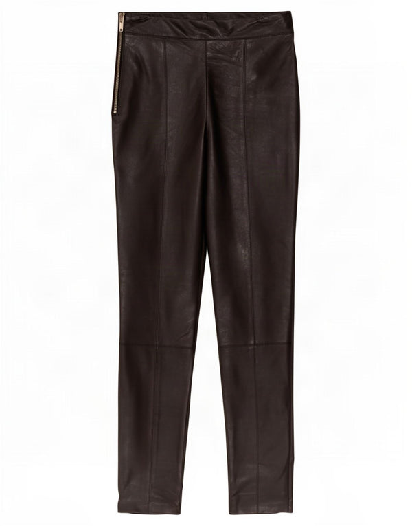 Topshop Dame imiteret læder Leggings UK 12 Medium W26 L28 Sort Polyester