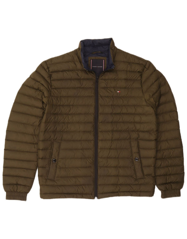Tommy Hilfiger Dame Polstret Jakke UK 14 Medium Khaki Polyamid