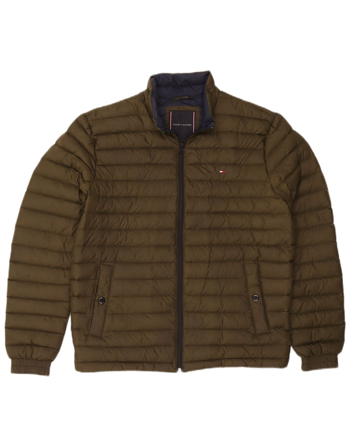 Tommy Hilfiger Dame Polstret Jakke UK 14 Medium Khaki Polyamid