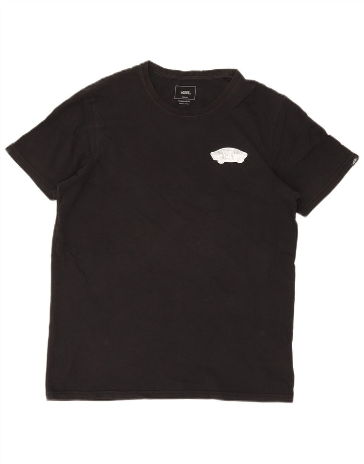 Vans Herre Regular Fit Grafisk T-shirt Top Medium Sort Bomuld