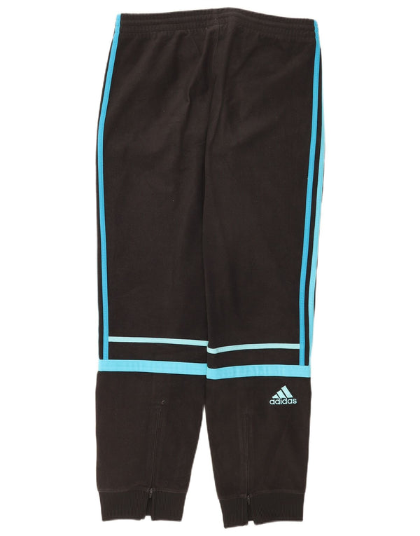 Adidas Dame Fleece Træningsdragt Bukser Joggers UK 12 Medium Sort