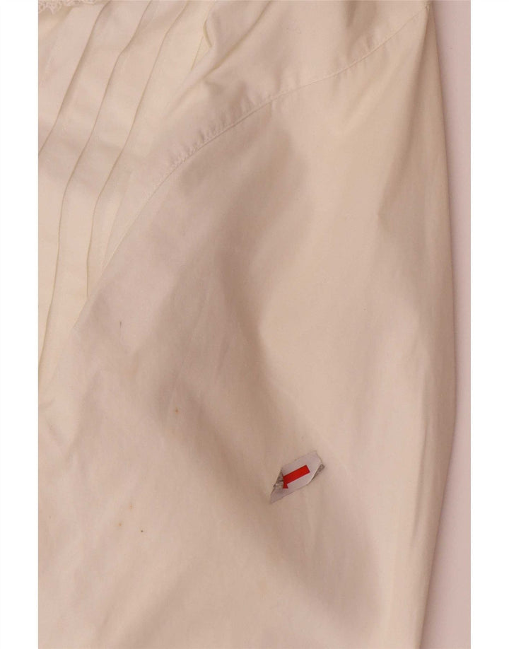 Benetton Dame Smoking Shirt UK 12 Medium White
