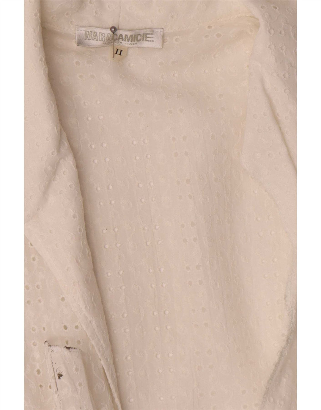 Naracamicie Dame Wrap Shirt Bluse US 2 XS Hvid Bomuld