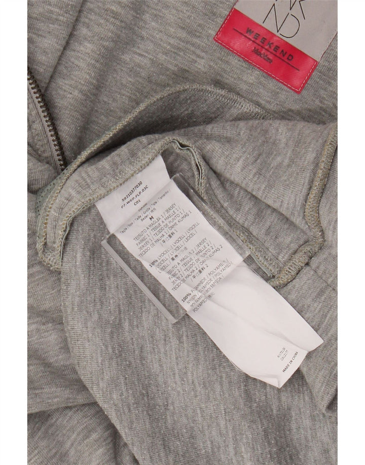 Max Mara Dame Weekend 1/2 Ærmet Sweatshirt Jumper UK 14 Medium Grå
