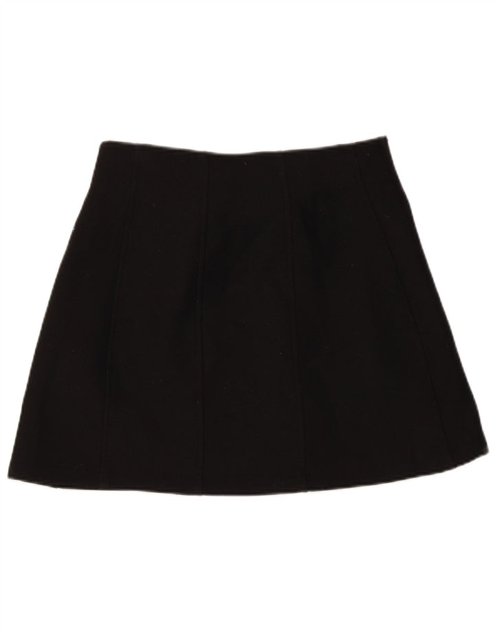 Zara Dame Mini Nederdel Small W26 Sort Polyester