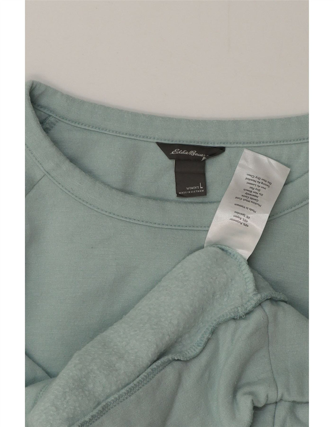 Eddie Bauer Dame Sweatshirt Jumper UK 16 Large Blue Polyester