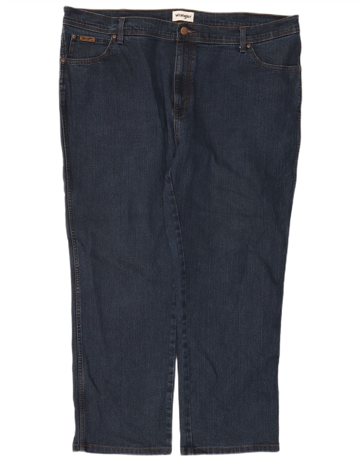 Wrangler Herre Texas Straight Jeans W46 L32 Marineblå Bomuld