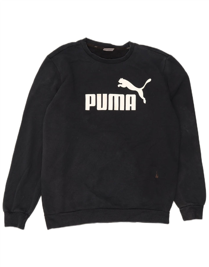 Puma Herre grafisk sweatshirt Jumper Medium Navyblå Bomuld