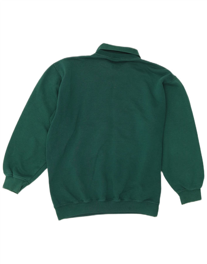 Tulchan Herre Grafisk Polo Neck Sweatshirt Jumper Medium Grøn Bomuld
