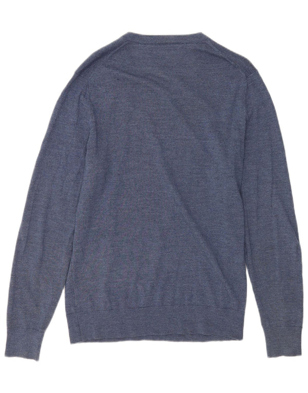 Tommy Hilfiger Herre V-hals sweater Medium Blue Merino Wool