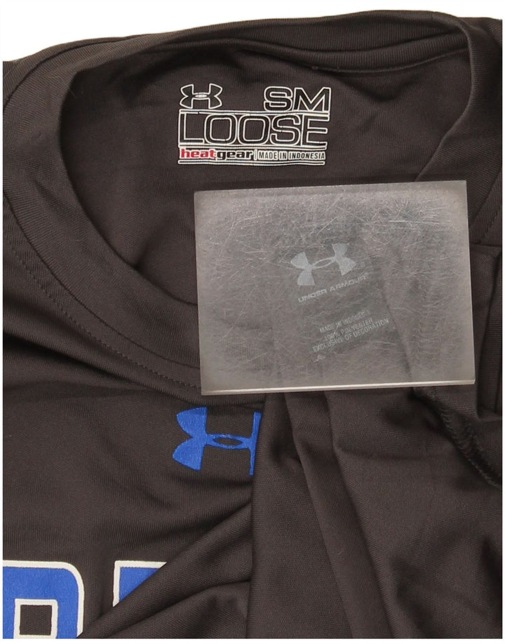 Under Armour Herre Heat Gear Grafisk T-Shirt Top Lille Grå Polyester