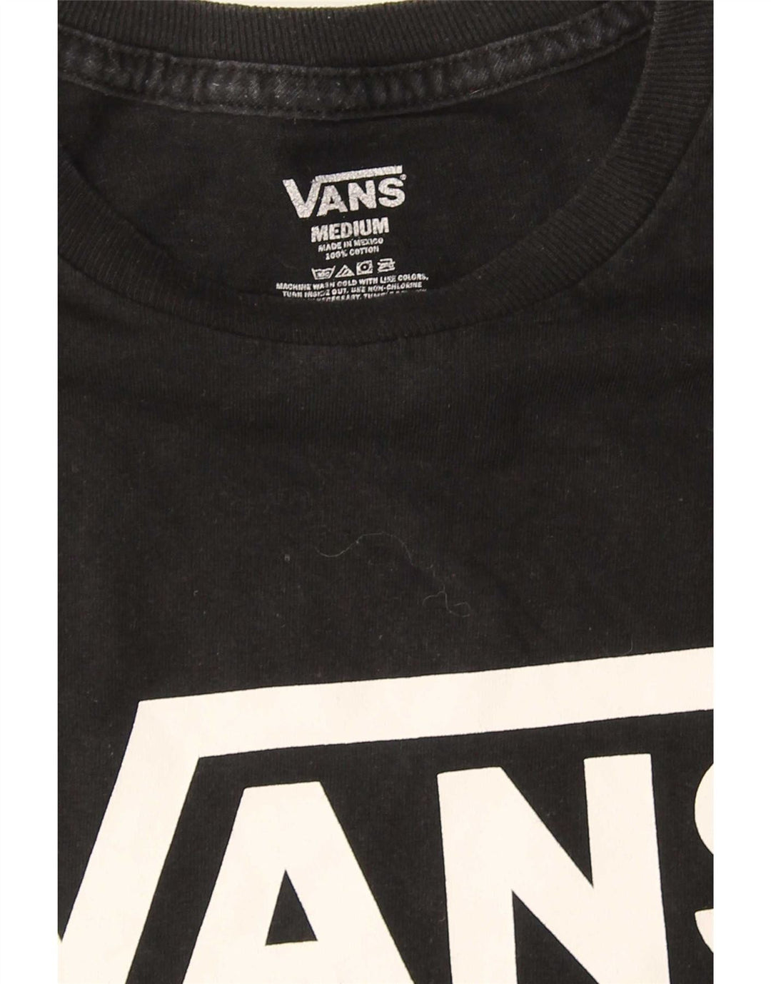 Vans Herre Grafisk T-Shirt Top Medium Sort Bomuld