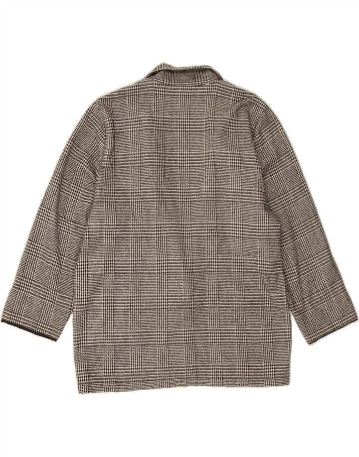 NICKEL Womens 1 Button Blazer Jacket UK 18 XL Grey Houndstooth Vintage Nickel and Second-Hand Nickel from Messina Hembry 