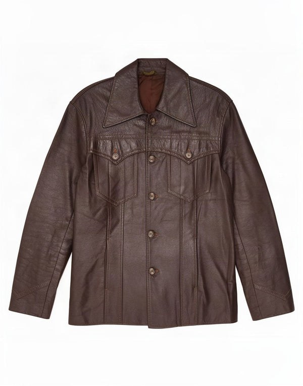 Vintage herre læderjakke UK 36 Small Brown