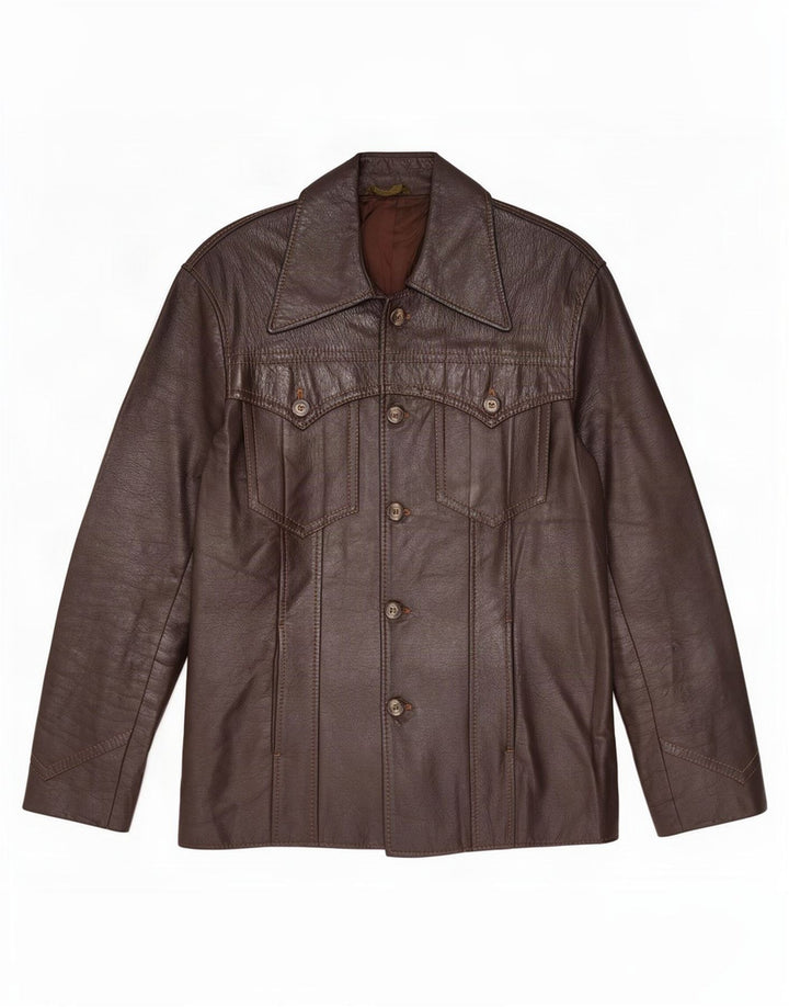 Vintage herre læderjakke UK 36 Small Brown