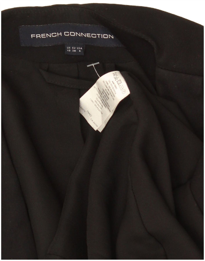 French Connection Dame 3/4 ærmet åben blazerjakke UK 10 Small Black