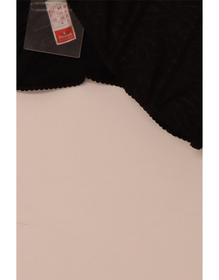 TRIUMPH Womens Crop Corset Top UK 4 XS Sort Polyester