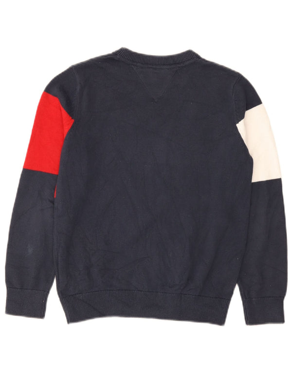 Tommy Hilfiger Boys Boat Neck Jumper Sweater 9-10 år Navy Blue