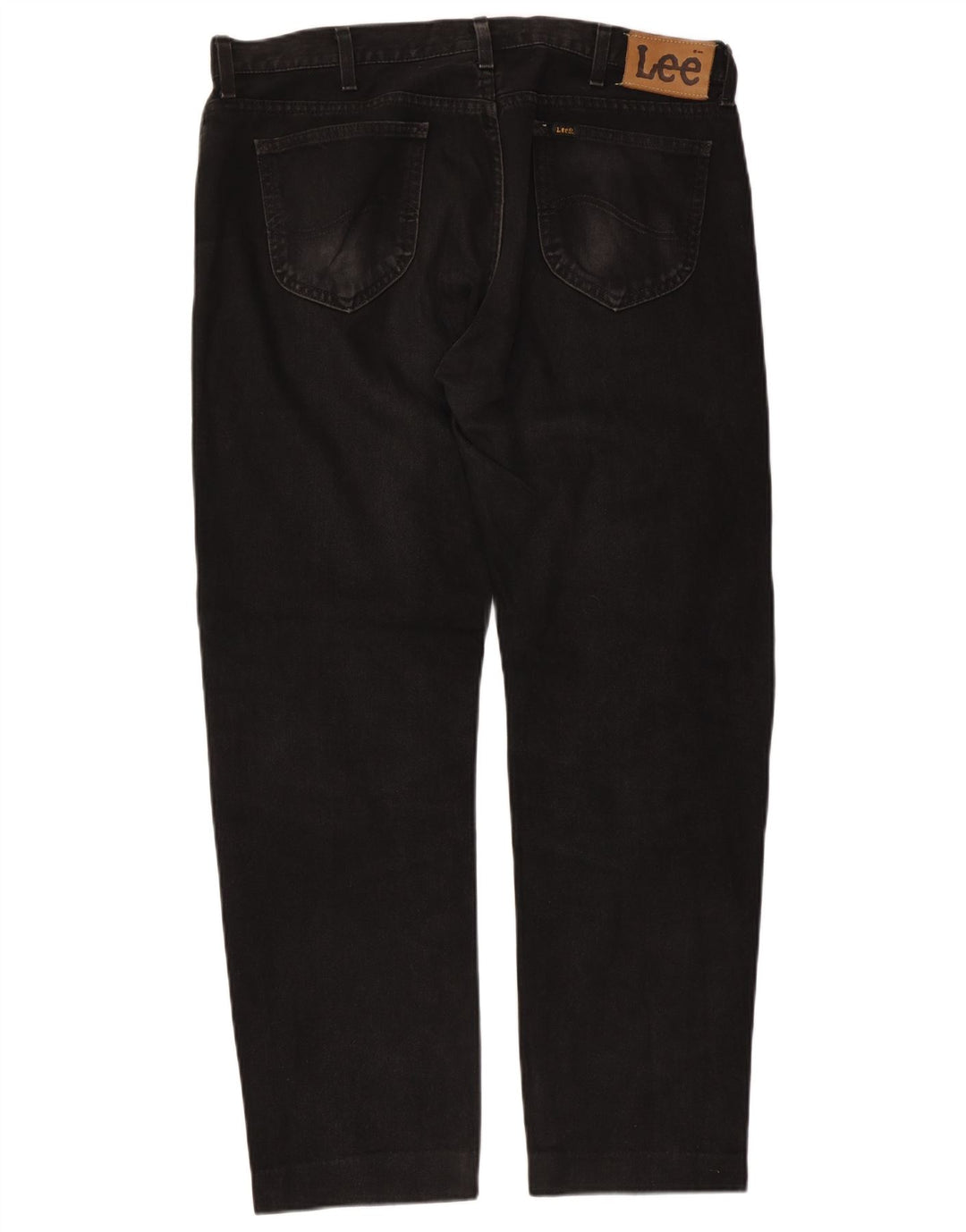 Lee Mens Seattle Straight Jeans W38 L30 Sort Bomuld