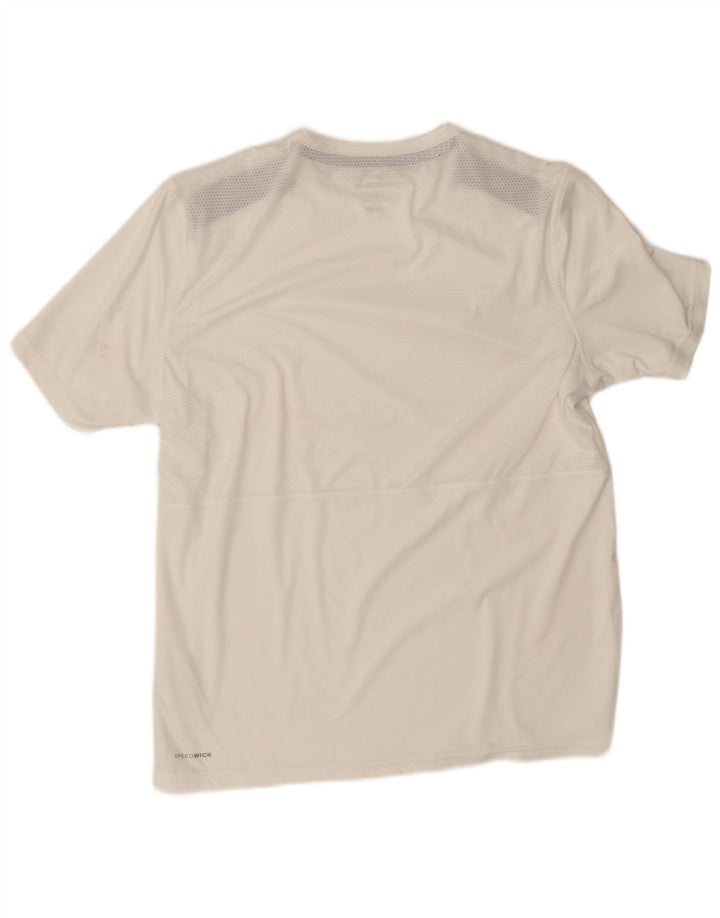 Reebok Herre T-Shirt Top Stor Hvid Colourblock Polyester