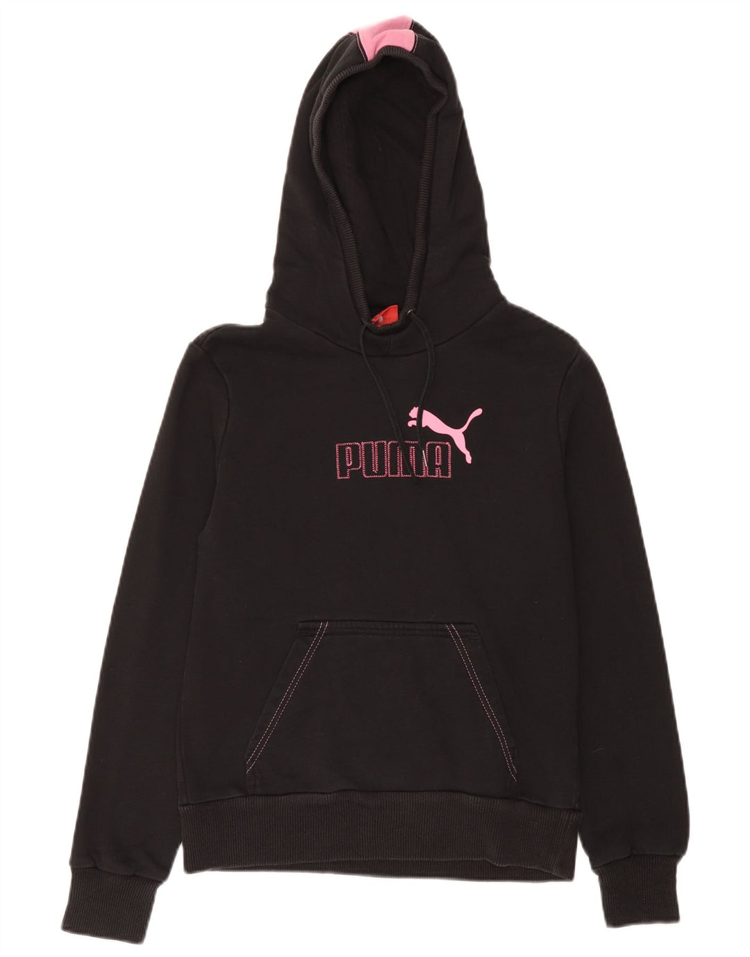 Puma Graphic Hoodie Jumper UK 12 Medium Sort
