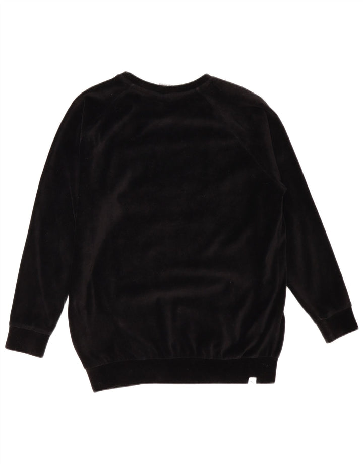 PUMA Dame Oversized grafisk sweatshirt Jumper UK 12 Medium Sort Bomuld