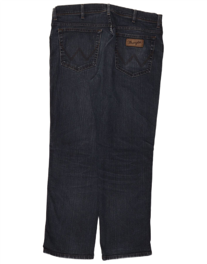 Wrangler Herre Texas Straight Jeans W36 L30 Marineblå Bomuld
