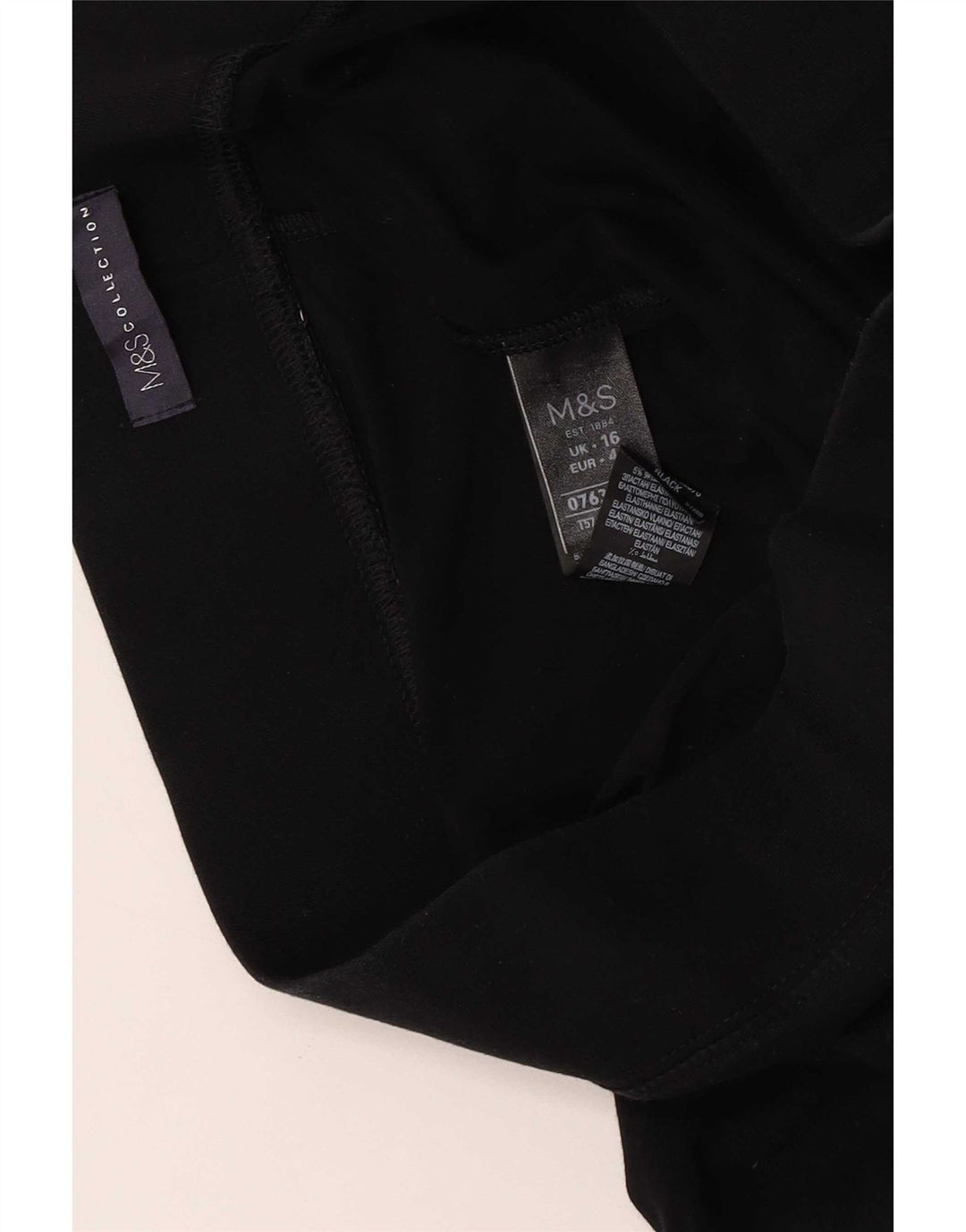 Marks & Spencer Dame Capri Leggings UK 16 Large Black Bomuld