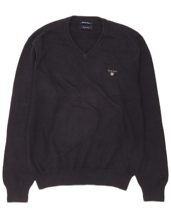Gant Herre V-hals sweater Medium Marineblå Bomuld