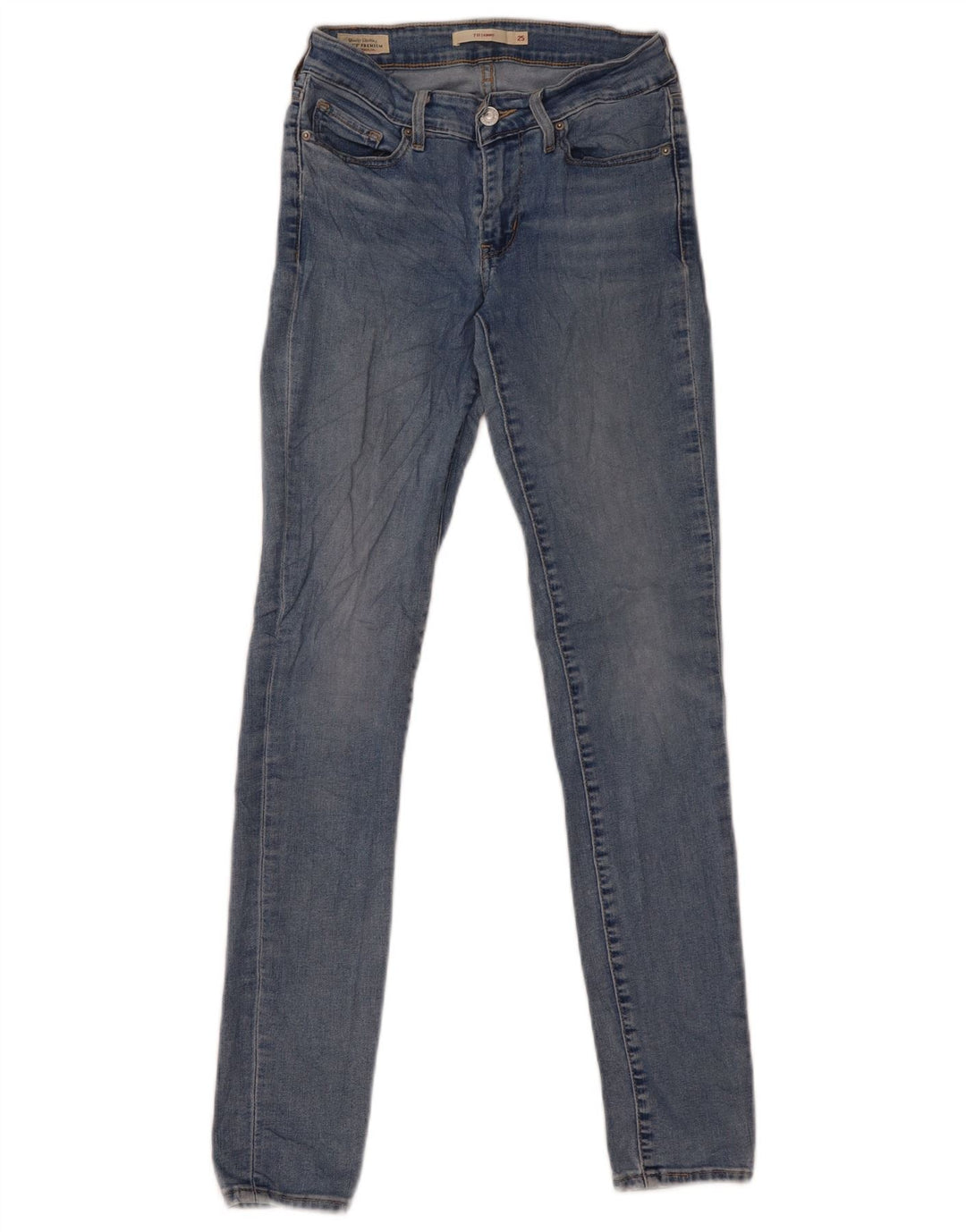 Levi's Dame 711 Skinny Jeans W25 L30 Blå Bomuld