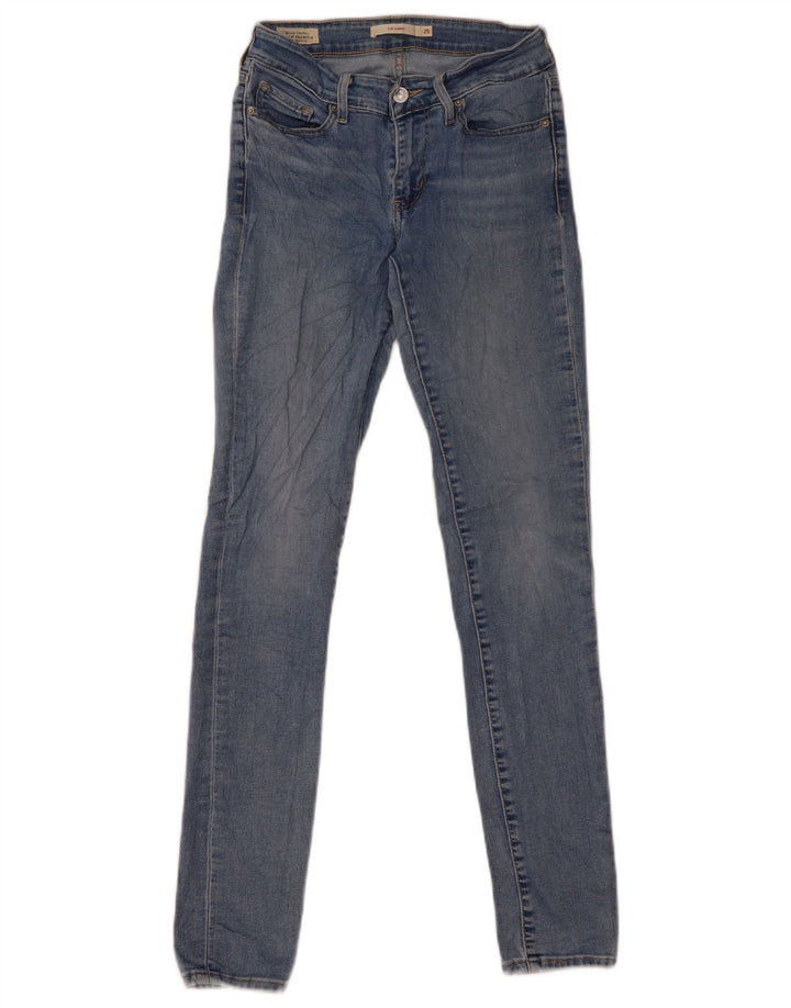 Levi's Dame 711 Skinny Jeans W25 L30 Blå Bomuld