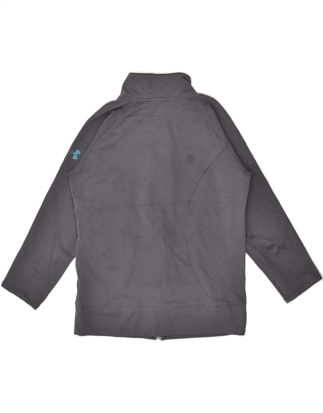 UNDER ARMOUR Womens Tracksuit Top Jacket UK 14 Medium Grey Polyester | Vintage Under Armour | Thrift | Second-Hand Under Armour | Used Clothing | Messina Hembry 
